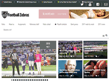 Tablet Screenshot of footballzebras.com